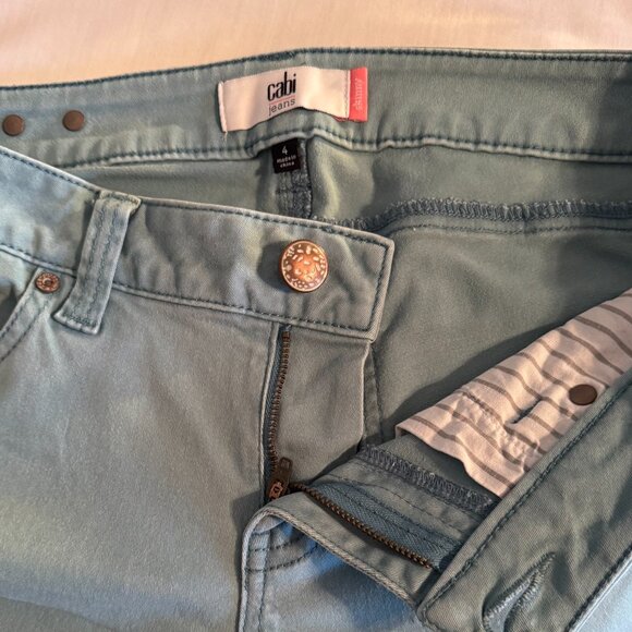CAbi Tidal Blue Skinny Stretch Denim Jeans - Size 4 - Style #5169 - Picture 4 of 10